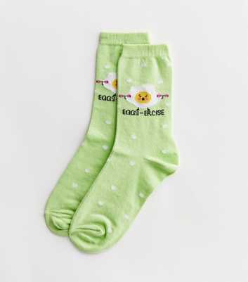Light Green Eggsercise Socks