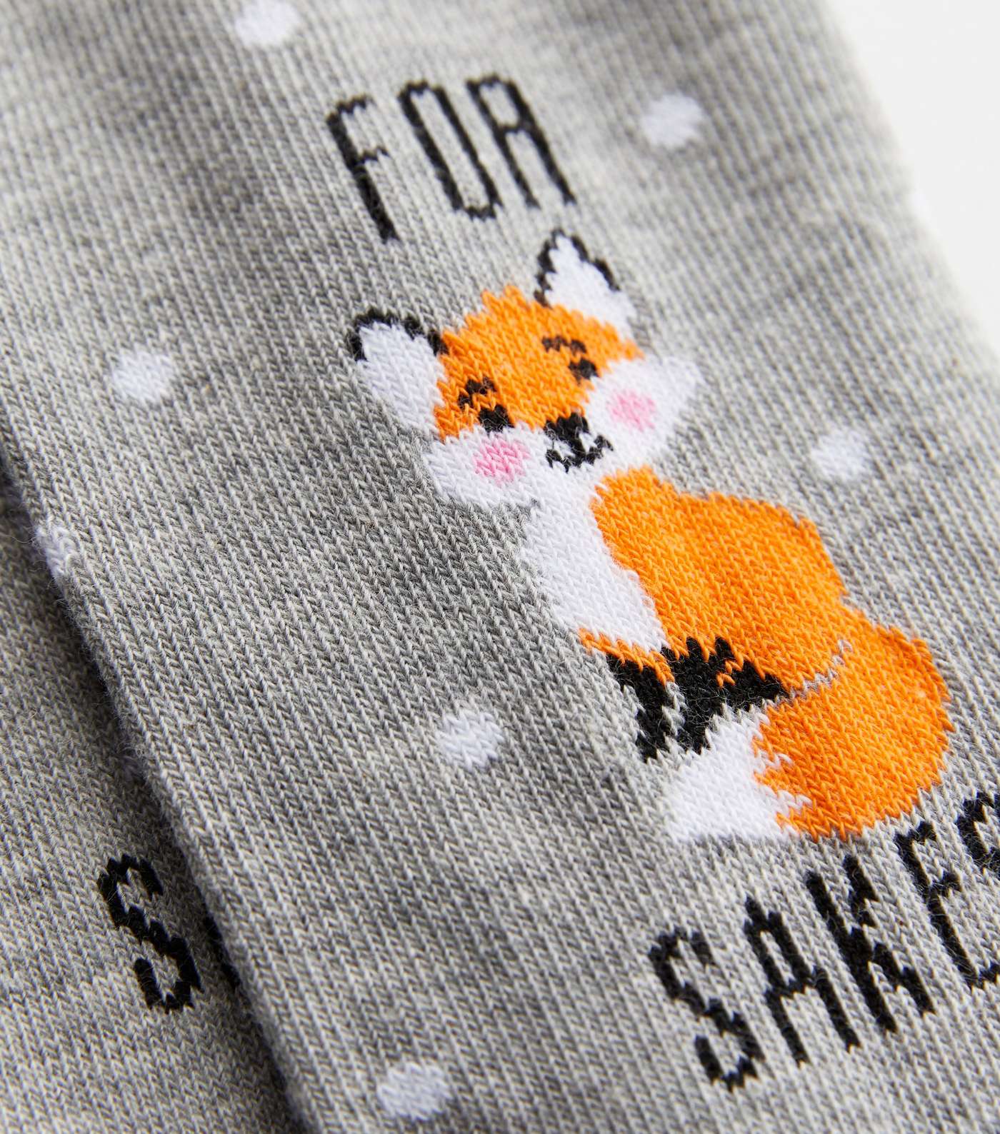 Grey For Fox Sakes Socks Image 2