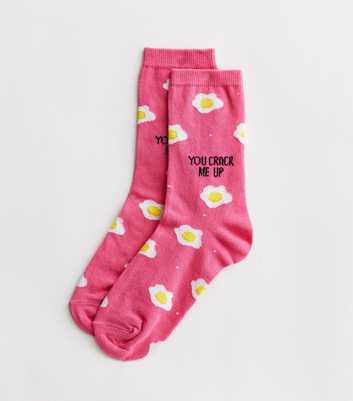 Bright Pink Egg Crack Me Up Socks