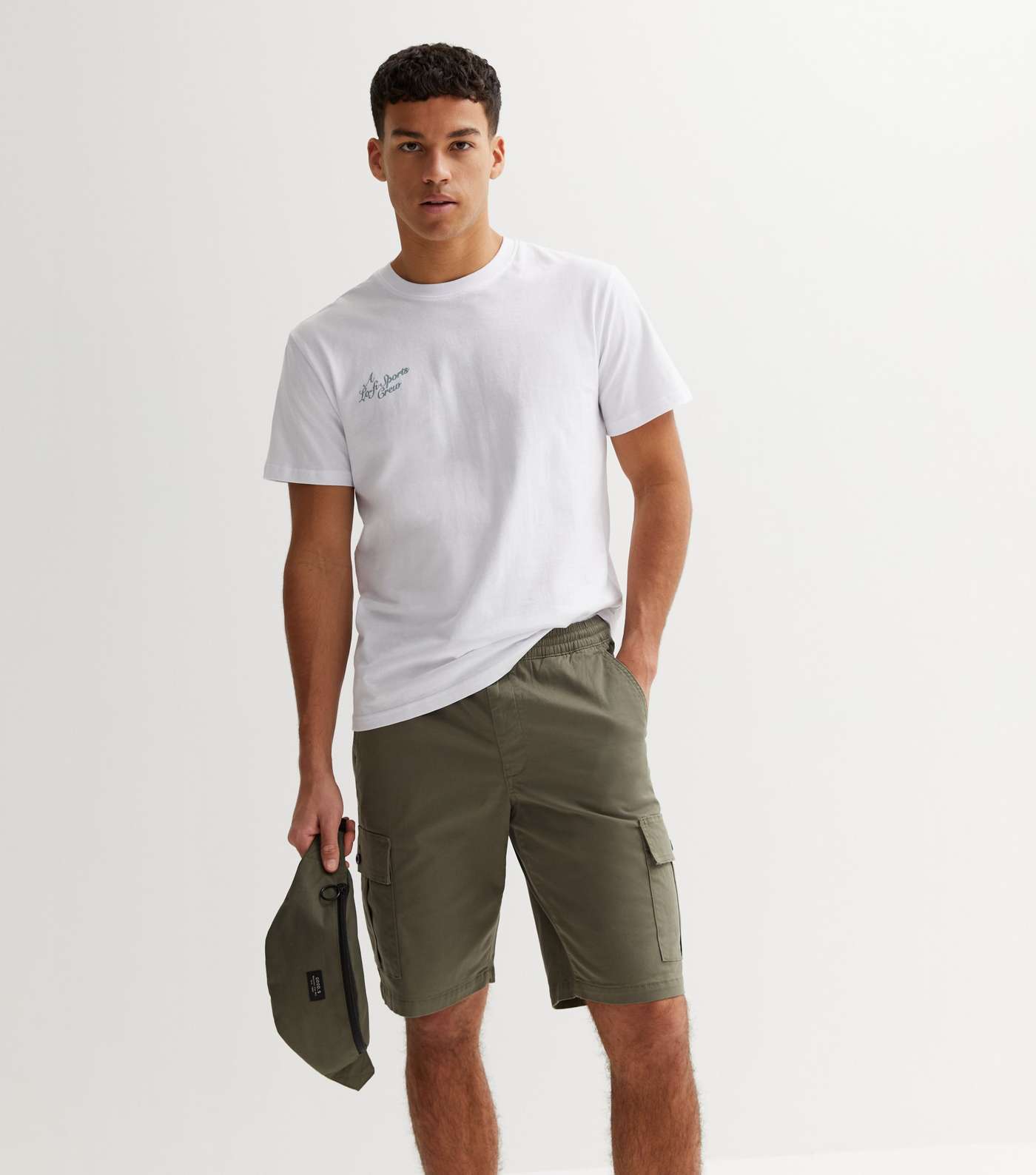Farah Green Jersey Cargo Shorts