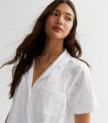 White broderie online pyjamas