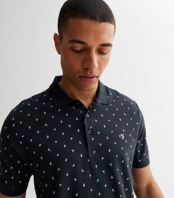 Mens patterned store polo shirts