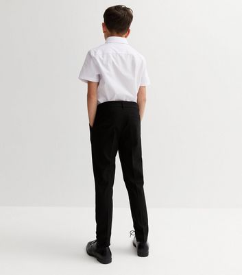 Buy ALLEN SOLLY Black Solid Cotton Slim Fit Boys Trousers | Shoppers Stop