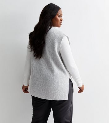 Long gray sweater outlet vest