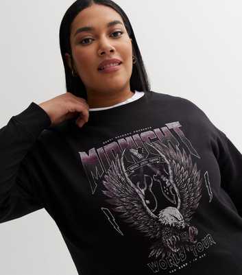 Curves Black Midnight Eagle Logo Sweatshirt