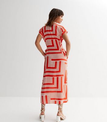 Striped midi outlet dress