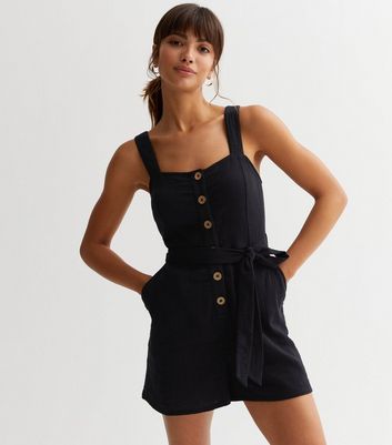 New look deals black playsuit