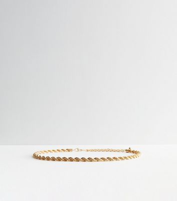 Gold chain sale belt new look