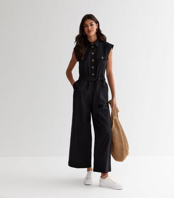 Black utility jumpsuit online