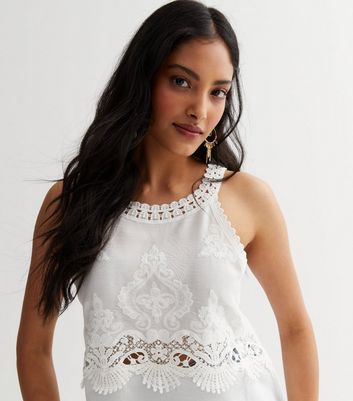 New look discount white crochet top