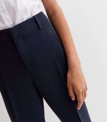 Ladies Cotton Navy Blue Pant Size SL