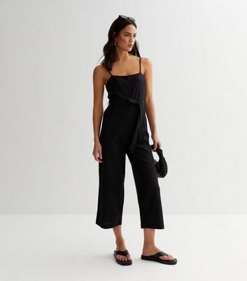 Black sales strappy jumpsuit