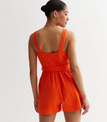 Bright orange hot sale playsuit