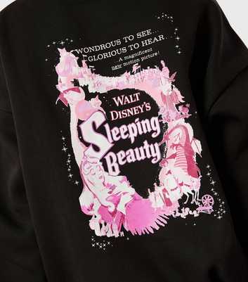 Skinnydip Black Logo Disney Sleeping Beauty Oversized Hoodie