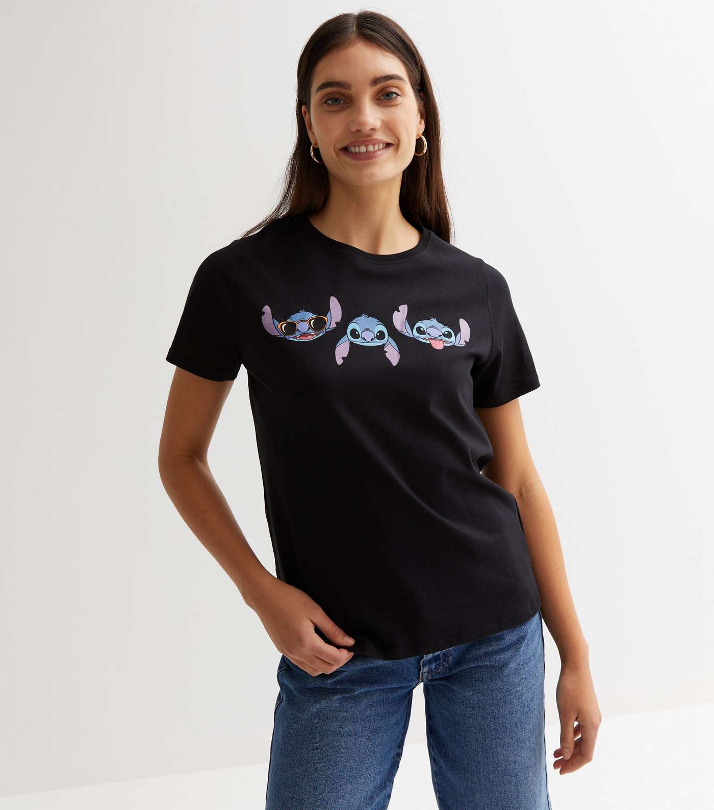 Black Stitch Boxy Logo T-Shirt Image 2