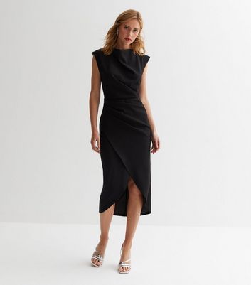 Asymmetrical wrap dress on sale