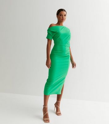 Asymmetric midi cheap dress