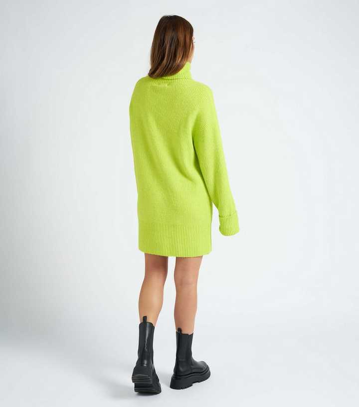 turtleneck knit dress RIB KNIT TURTLENECK CONTOUR DRESS Black / XS main image 0