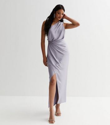 Light grey satin clearance dress