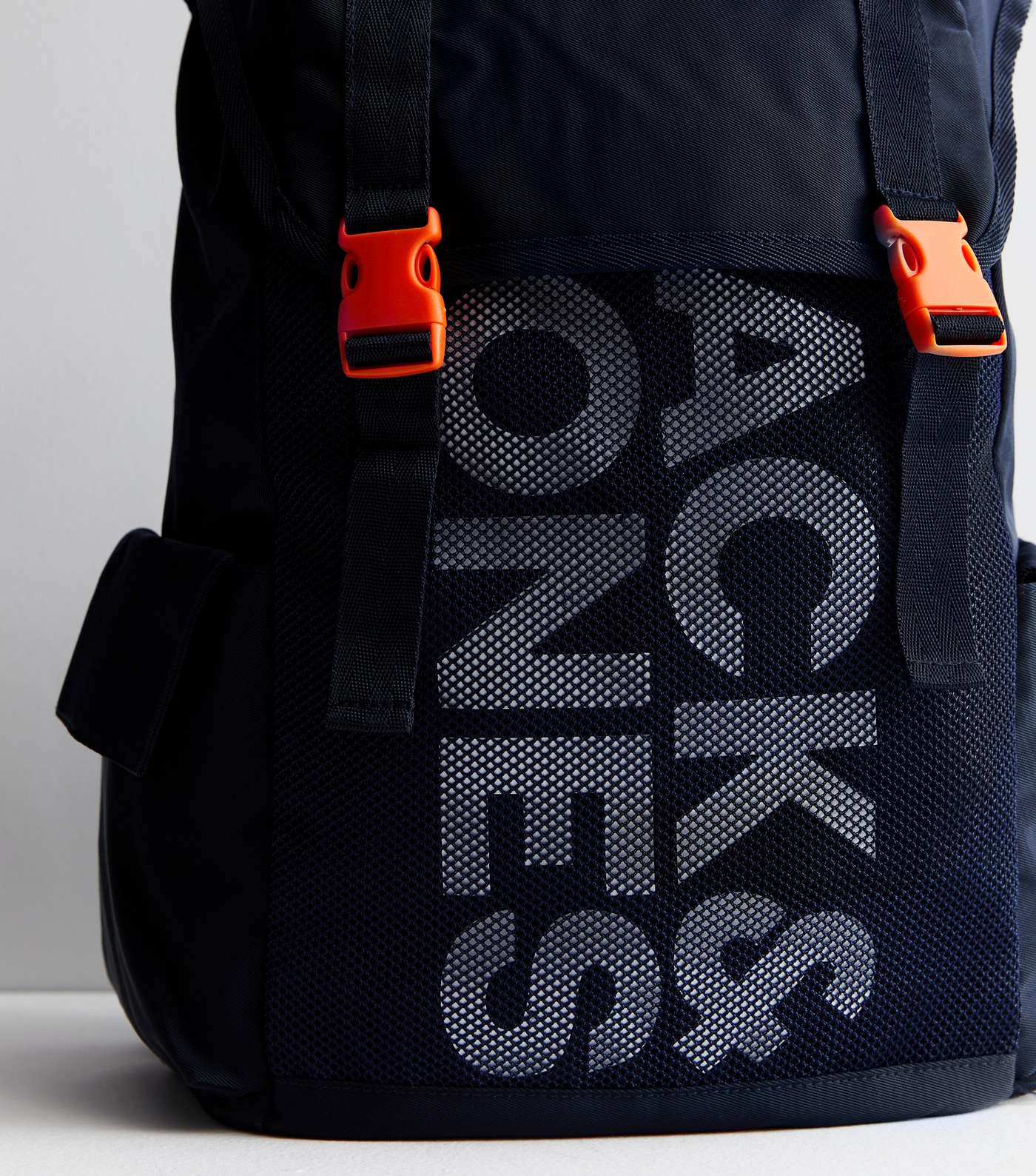 Jack & Jones Navy Logo Backpack Image 3