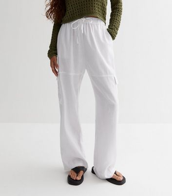 Petite linen beach sales pants