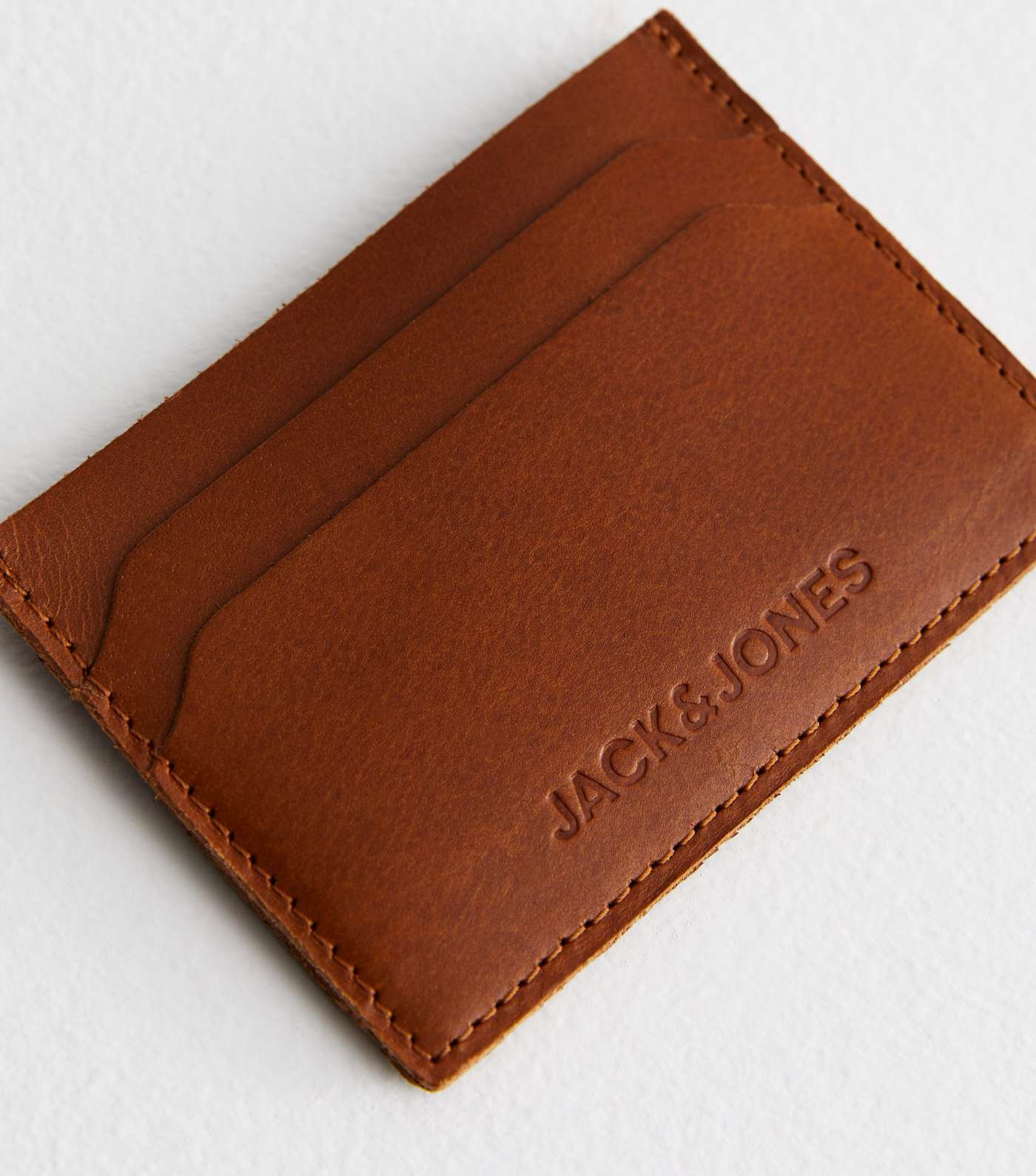 Jack & Jones Rust Leather Card Holder Image 3