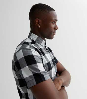 Jack & Jones White Gingham Short Sleeve Shirt