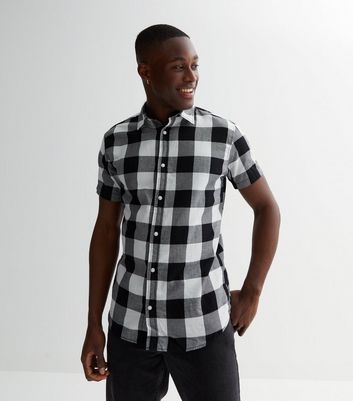 Jack & Jones White Gingham Short Sleeve Shirt | New Look