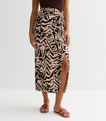 Zebra print clearance skirt new look