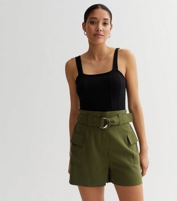 Belted cargo shorts hot sale womens