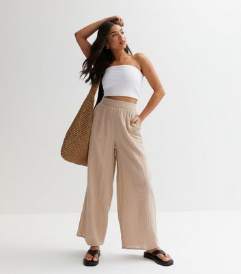 Maeve Cropped WideLeg Cotton Trousers  Anthropologie UK