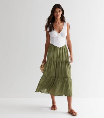 Midi skirt clearance khaki