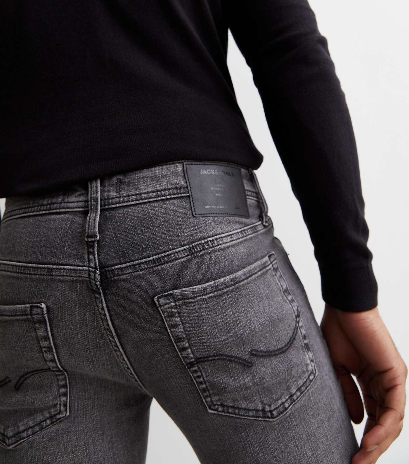 Jack & Jones Black Mid Rise Slim Fit Jeans Image 2