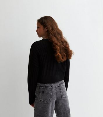 New look black cropped jumper sale