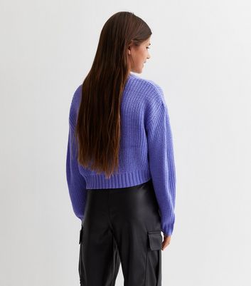 Purple cropped sale jumper