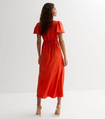 New look orange store dress