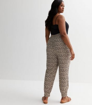 Plus size hot sale leopard joggers