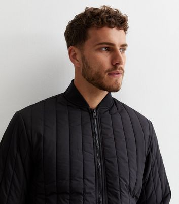 Black puffy bomber jacket online