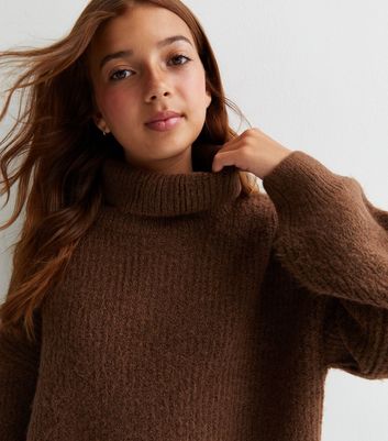 Brown polo neck sales jumper ladies