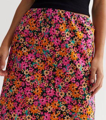 New look long floral skirt best sale