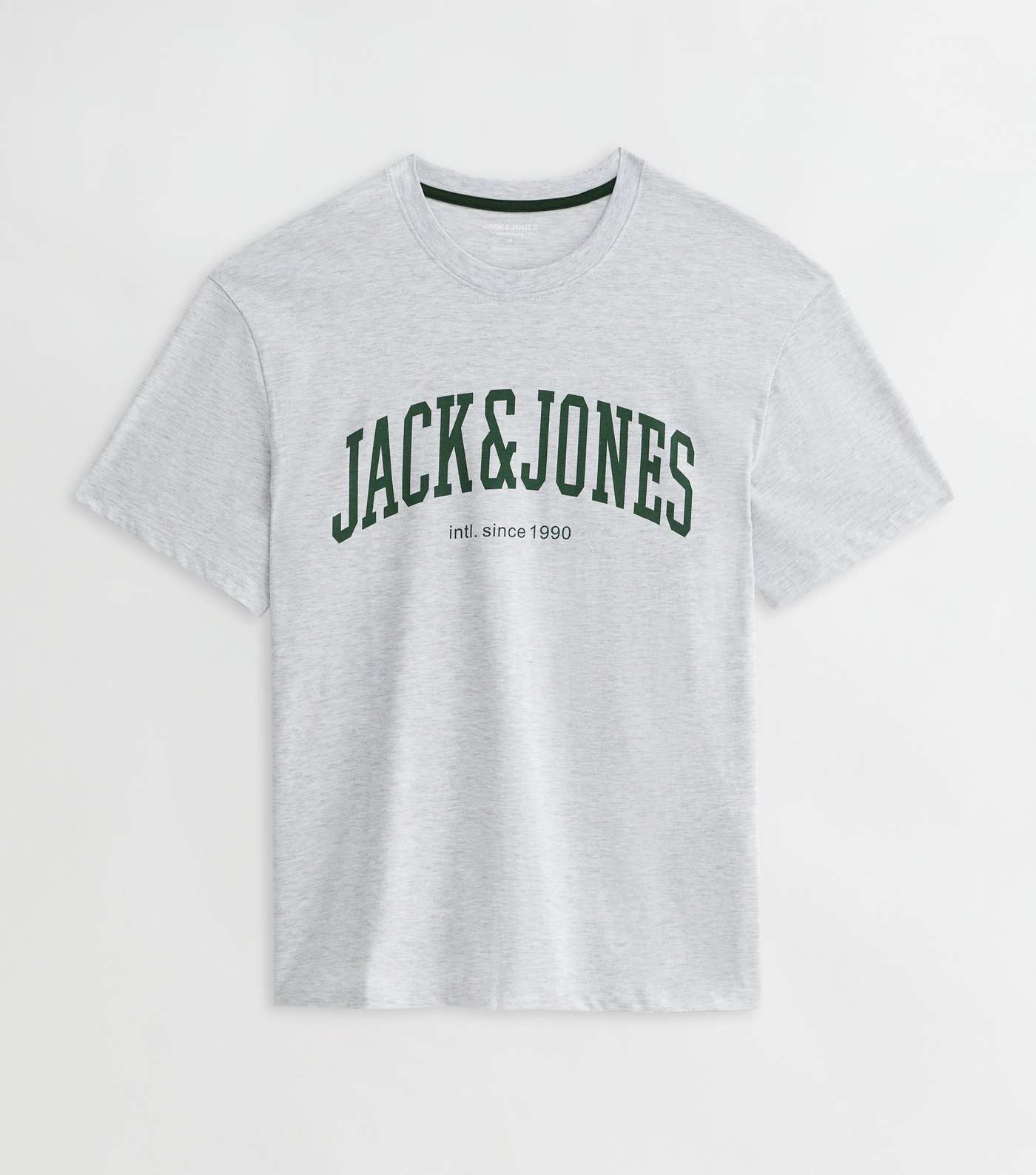 Jack & Jones Off White Cotton Crew Neck Logo T-Shirt Image 5