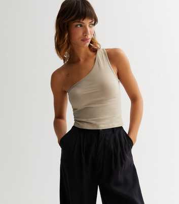 Mink One Shoulder Vest