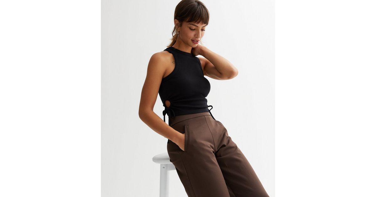 Gerties Rib Out Vest in Black Patch