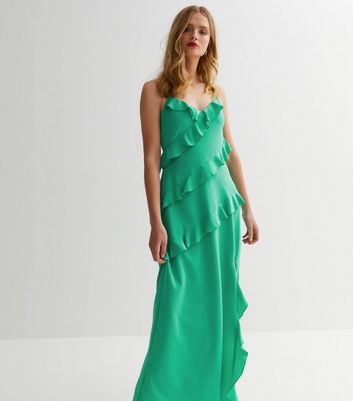 Asos ruffle clearance maxi dress