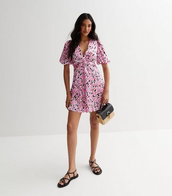 New look pink leopard print dress hotsell