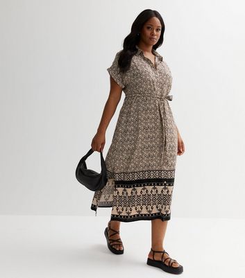 Casual midi store shirt dress