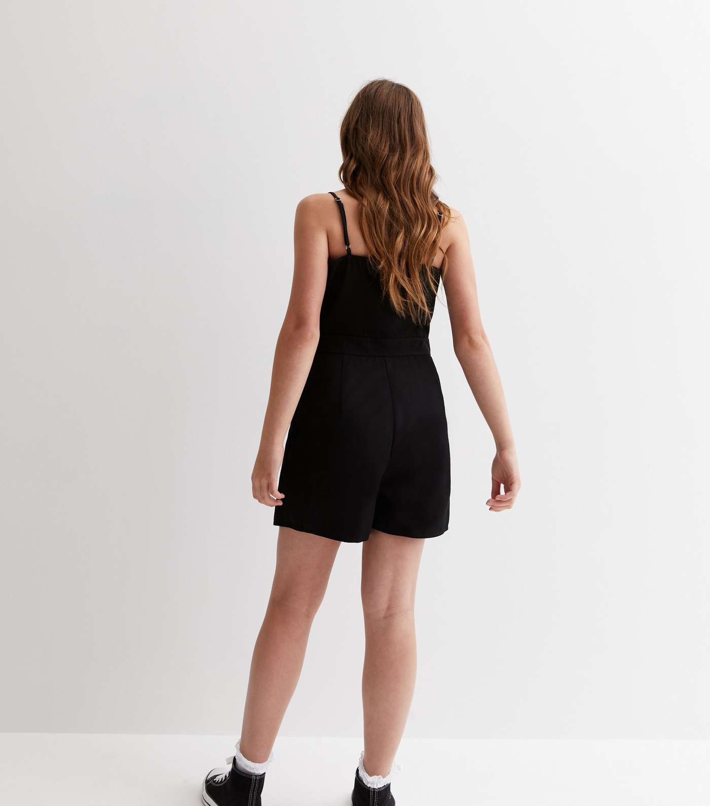 Girls Black Utility Skort Dress Image 4