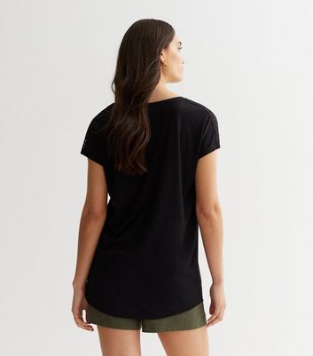 Black longline hotsell t shirt