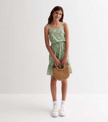 Girls green outlet summer dress