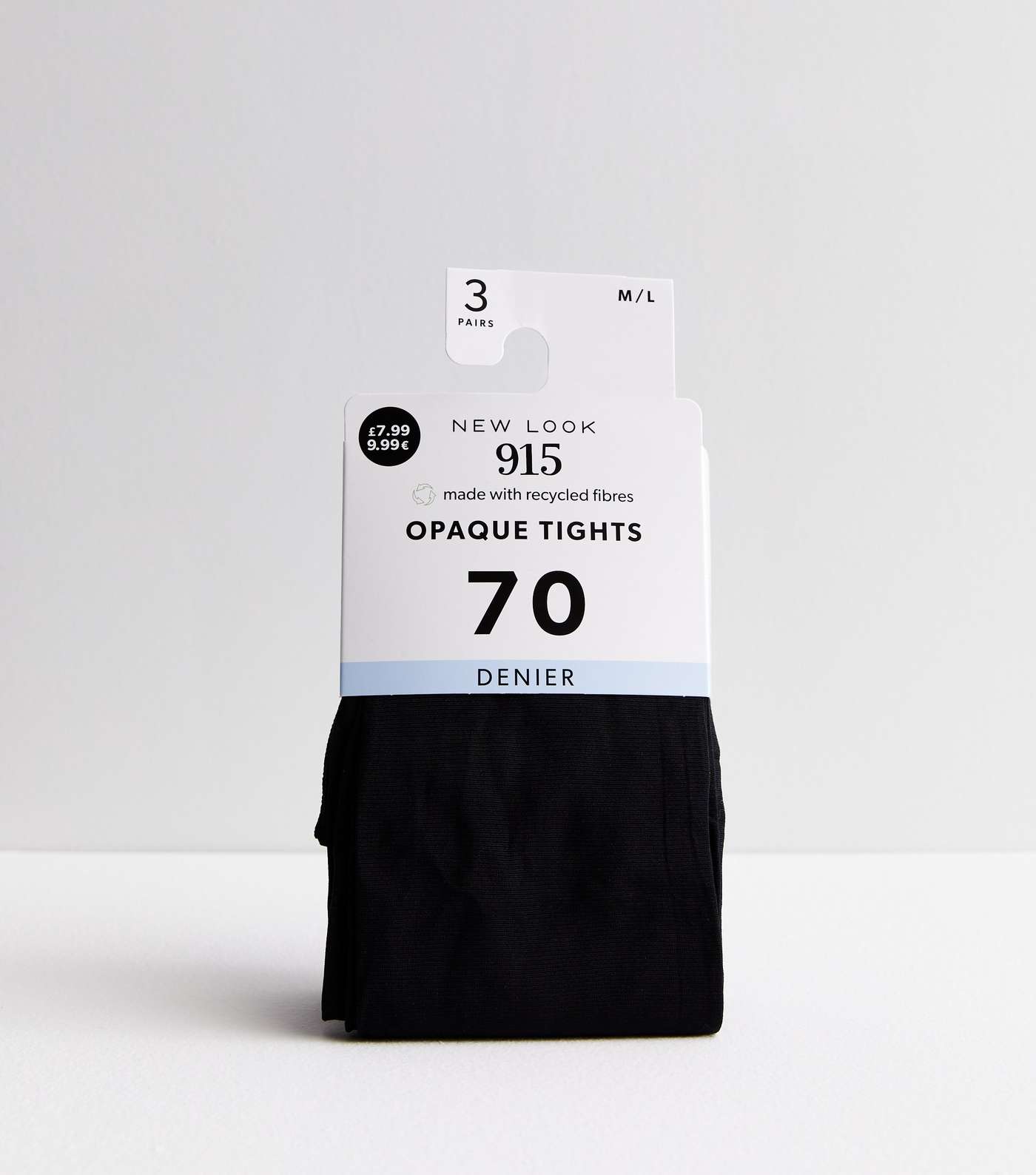 Black 60 Denier Opaque Tights 3 Pack, Lingerie